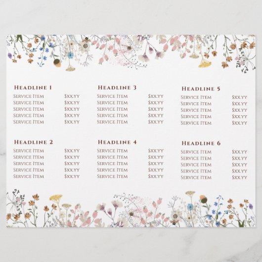 Wilde bloemen brochure (Achterkant)