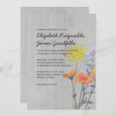  wilde bloemen bruiloft kaart (Voorkant / Achterkant)