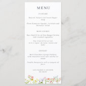  wilde bloemen bruiloft menu (Voorkant)