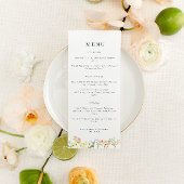 wilde bloemen bruiloft menu