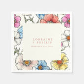  wilde bloemen bruiloft servet (Voorkant)