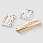 Wilde bloemen Butterflies Floral Wedding Programme Handwaaier (Niet-gemonteerd)