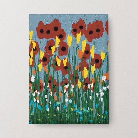 Wilde bloemen button (Voorkant)