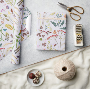 Wilde bloemen cadeaupapier