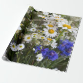 Wilde bloemen cadeaupapier (Uitgerold)