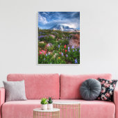 Wilde bloemen canvas afdruk (Insitu (Woonkamer))