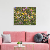 Wilde bloemen canvas afdruk (Insitu (Woonkamer))