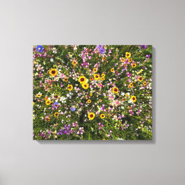 Wilde bloemen canvas afdruk