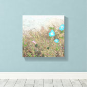 Wilde bloemen canvas afdruk (Insitu (Houten vloer))