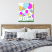 wilde bloemen canvas afdruk (Insitu (Slaapkamer))