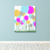 wilde bloemen canvas afdruk (Insitu (Houten vloer))