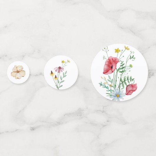 Wilde bloemen confetti (Voorkanten)