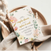 Wilde bloemen Couples Shower Invitation Kaart