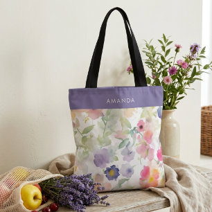 Wilde bloemen Cute Trendy Chic Stijlvolle Boodscha Draagtas
