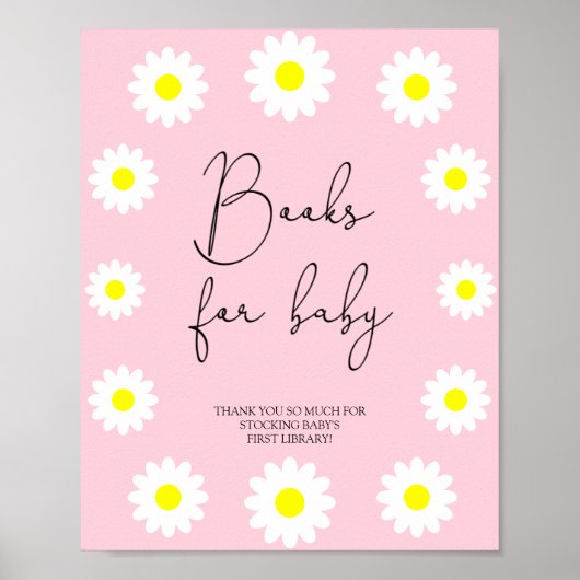 Wilde bloemen Daisies - boeken voor baby Poster (Voorkant)