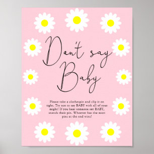Wilde bloemen Daisies - Zeg geen baby Poster
