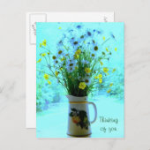 Wilde Bloemen Denk Aan Jou Briefkaart (Voorkant / Achterkant)