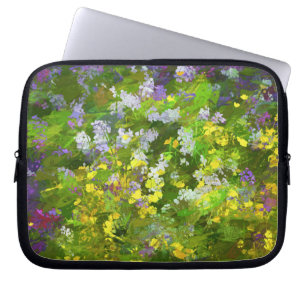 Wilde bloemen die het schilderen van de natuur hin laptop sleeve