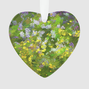 Wilde bloemen die het schilderen van de natuur hin ornament