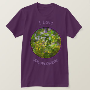 Wilde bloemen die het schilderen van de natuur hin t-shirt