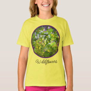 Wilde bloemen die het schilderen van de natuur hin t-shirt