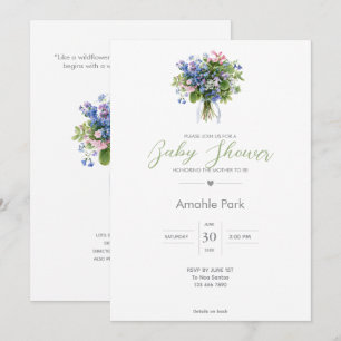 Wilde Bloemen Droom Baby Borrel Kaart