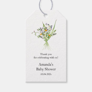Wilde bloemen Elegant Baby shower Favor Gift Label Cadeaulabel