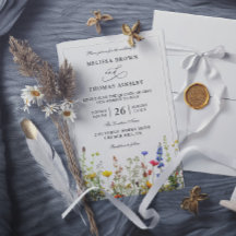 Wilde Bloemen Elegante Moderne Budget QR Code Huwe