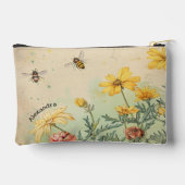 wilde bloemen en bijen cosmetische of etui (Achterkant)