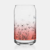 Wilde bloemen en Butterflies Blikvorm Glas (Voorkant)