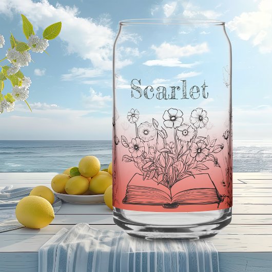 Wilde bloemen en Butterflies Blikvorm Glas