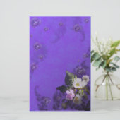 wilde bloemen en harten briefpapier (Staand voorkant)