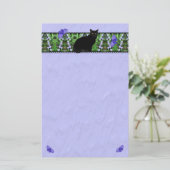  wilde bloemen en katten-Briefpapier Briefpapier (Staand voorkant)
