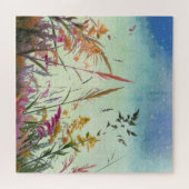 Wilde bloemen en sterren legpuzzel (Horizontaal)