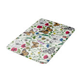 Wilde bloemen en vlinders op wit badmat (Gekanteld)