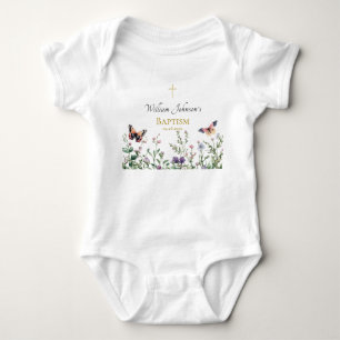 Wilde bloemen en vlinders Orthodoxe doop Romper