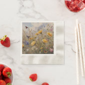 Wilde bloemen en vlinders Papier servet (Insitu)