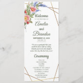 Wilde bloemen Faux Gold Foil Geometric Lijst Rusti Programma (Voorkant)