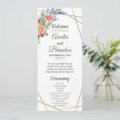 Wilde bloemen Faux Gold Foil Geometric Lijst Rusti Programma (Staand voorkant)