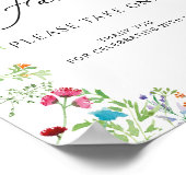 Wilde Bloemen Favorij Bord Poster (Hoek)