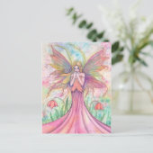 Wilde Bloemen Fee Postkaart (Staand voorkant)