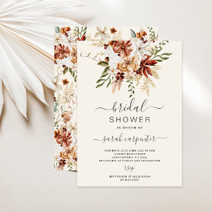 Wilde bloemen Floral Bridal Shower-uitnodiging Kaart