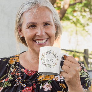 Wilde bloemen Floral Mijn favoriete mensen noeme Koffiemok