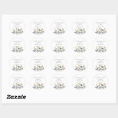 Wilde bloemen Floral Wedding Ronde Sticker (Vel)
