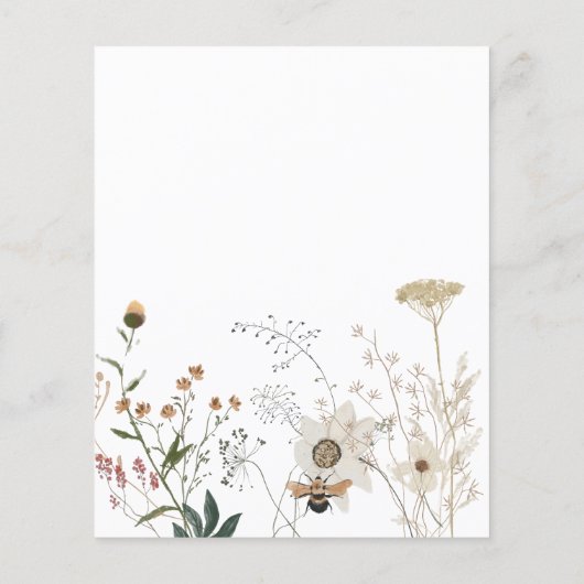 Wilde bloemen flyer (Achterkant)