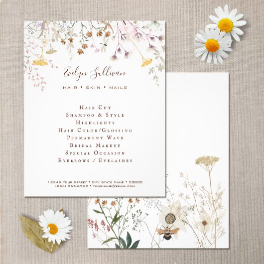 Wilde bloemen flyer