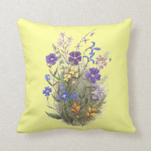 wilde bloemen Gele Kussens
