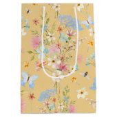 Wilde bloemen Gele vlinderbloemknol Medium Cadeauzakje (Achterkant)