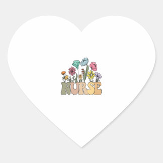 Wilde bloemen Geregistreerde zure Vintage Hart Sticker