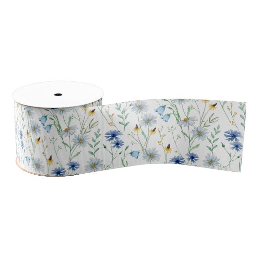Wilde bloemen grosgrain lint (Spoel)
